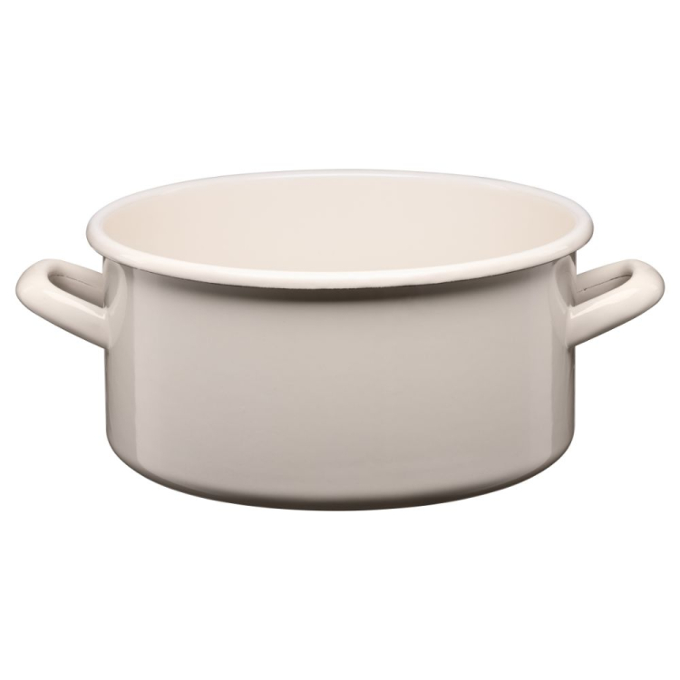 Rondel emaliowany gładki GORDON 22cm/4l krem